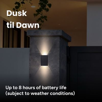 Image showing  Outdoor Solar Aluminum Wall and Fence Light with Dual-Direction LED