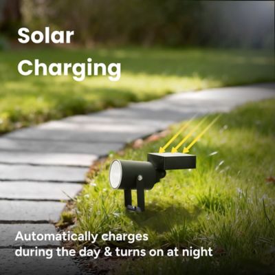 Image showing  Outdoor Solar Aluminum Landscape LED Spotlight