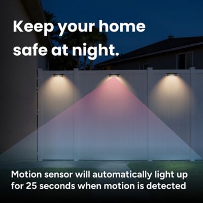 Image showing  Outdoor Solar Aluminum Wall Sconce with Motion Sensor & LED Lightbar