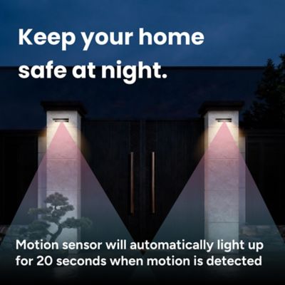 Image showing  Outdoor Solar Aluminum Wall and Fence Light with Motion Sensor