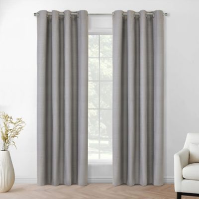 Thermaplus Mason Texture Printed Blackout Grommet Curtain Panel