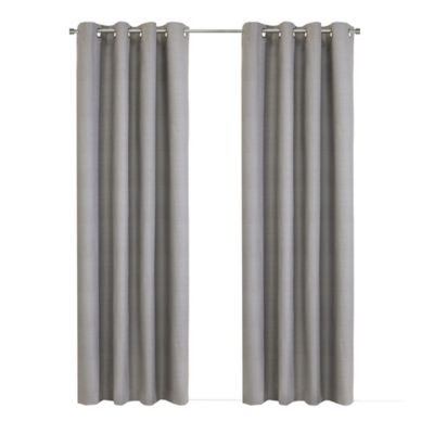 Image showing  Mason Texture Printed Blackout Grommet Curtain Panel