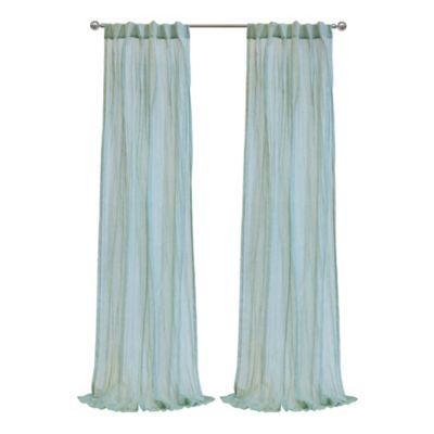 Image showing  Paloma Sheer Dual Header Crushed Curtain Panel
