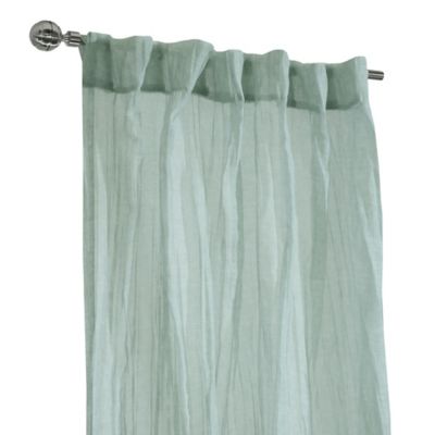Image showing  Paloma Sheer Dual Header Crushed Curtain Panel