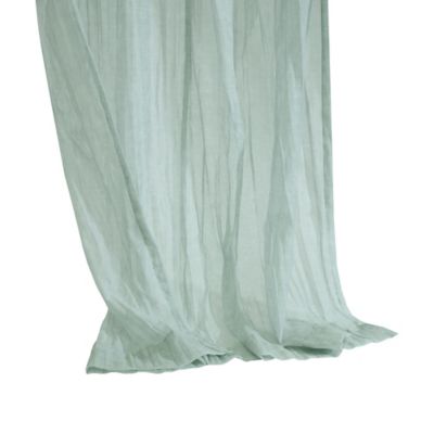 Image showing  Paloma Sheer Dual Header Crushed Curtain Panel