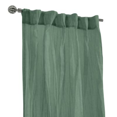 Image showing  Paloma Sheer Dual Header Crushed Curtain Panel
