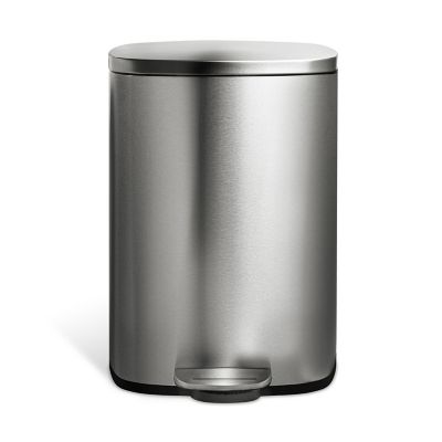 Ninestars SOT-50-8 Rectangular 13.2 gal. Stainless Steel Step-On Trash Can