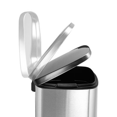 Image showing  SOT-50-8 Rectangular 13.2 gal. Stainless Steel Step-On Trash Can