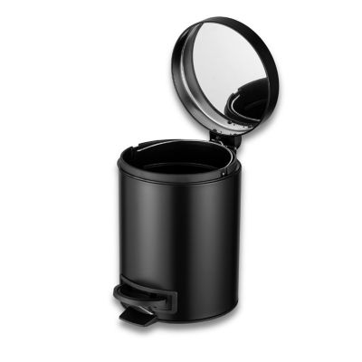 Image showing  SOT-5-1MB 1.3 gal. Matte Black Step-On Trash Can