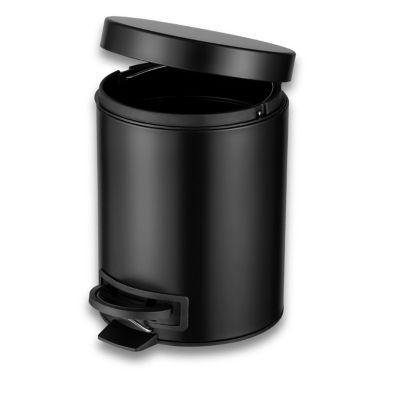 Image showing  SOT-5-1MB 1.3 gal. Matte Black Step-On Trash Can