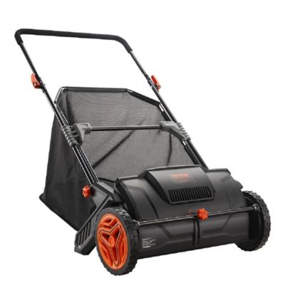 Upland 21in Push Lawn Sweeper, 3.5 cu. ft. Mesh Hopper, Adjustable Height for Leaves Grass Debris, Yard Driveway
