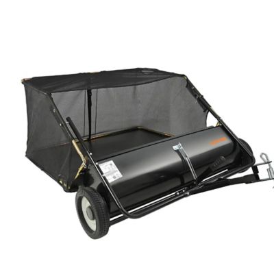 Image showing  Tow Behind Lawn Sweeper, 50 in. Width, 26 cu. ft. Leaf Grass Collector, Heavy Duty, Adjustable Height for Yard Farm