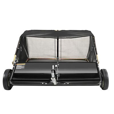 Image showing  Tow Behind Lawn Sweeper, 50 in. Width, 26 cu. ft. Leaf Grass Collector, Heavy Duty, Adjustable Height for Yard Farm