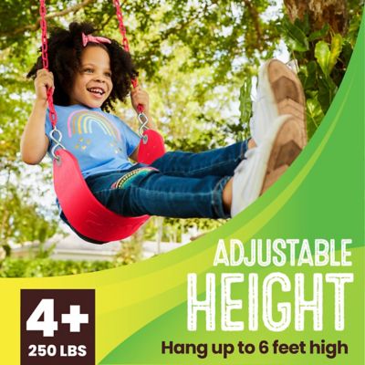 Image showing  Tree Outdoor Swing, Seat Replacement, Comfortable Heavy Duty Rubber Coated Chains, Weather Resistant