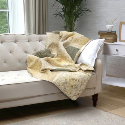 Donna Sharp Meadow Pieced Cotton Quilted Throw
