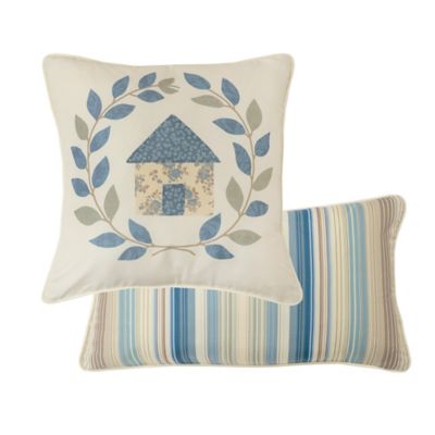 Donna Sharp Blue Diamond UCC 2PC Throw Pillow Set