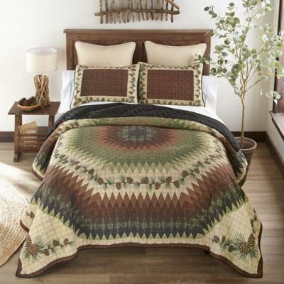 Donna Sharp Pine Circle UCC California King Quilt Set, 3pc.