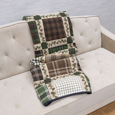 Donna Sharp Pine Patch Pieced Cotton Quilted Throw