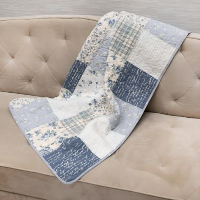 Donna Sharp Blue Pastures Pieced Cotton Quilted Throw