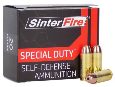 SinterFire Special Duty (SD) 10mm Auto 125-Grain Lead Free Frangible Hollow Point Handgun Ammunition, 20 Rounds