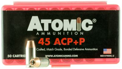 Atomic Ammunition Precision Craft .45 ACP 185-Grain Bonded Match Hollow Point Handgun Ammunition, 50 Rounds