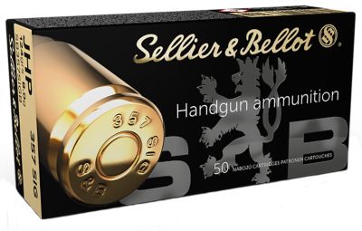 Sellier & Bellot .357 Sig 124-Grain Jacketed Hollow Point Handgun Ammunition, 50 Rounds