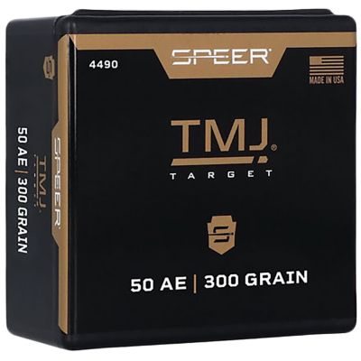 Speer Ammo .50 Caliber 300-Grain Total Metal Jacket Reloading Rifle Bullets, 50 Rounds