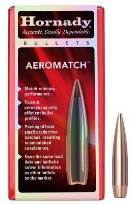 Hornady Aeromatch 6mm 105-Grain Reloading Rifle Bullets, 100 Rounds