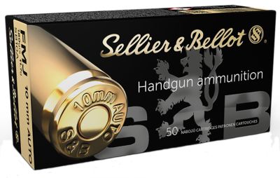 Sellier & Bellot 10mm Auto 180-Grain Full Metal Jacket Handgun Ammunition, 50 Rounds