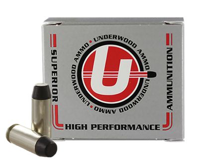 Underwood Ammo 10mm Auto 200-Grain Hard Cast Flat Nose Handgun Ammunition, 20 Rounds