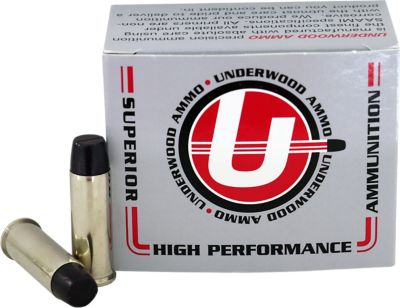 Underwood Ammo Gas Check .44 Remington Magnum 305-Grain Hard Cast Long Wide Nose Handgun Ammunition, 20 Rounds