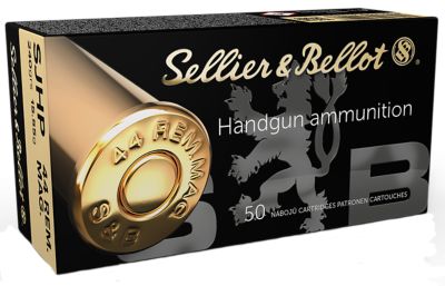Sellier & Bellot .44 Magnum 240-Grain Semi Jacketed Hollow Point Handgun Ammunition, 50 Rounds