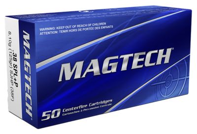 Magtech Range/Training .38 Special 125-Grain Semi Jacketed Hollow Point Handgun Ammunition, 50 Rounds