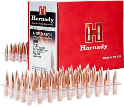 Hornady 6.5mm 135-Grain A-Tip Match Reloading Rifle Bullets, 500 Rounds