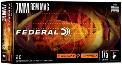 Federal Fusion 7mm 175-Grain Bonded Soft Point Rifle Ammunition, 20 Rounds
