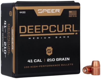 Speer Ammo DeepCurl .41 Caliber 210-Grain Hollow Point Reloading Rifle Bullets, 100 Rounds