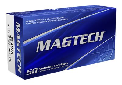 Magtech Range/Training .32 ACP 71-Grain Jacketed Hollow Point Handgun Ammunition, 50 Rounds