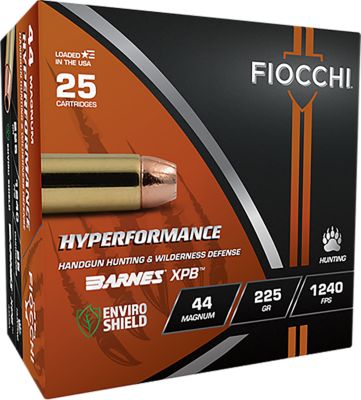 Fiocchi Hyperformance .44 Magnum 225-Grain XPB Handgun Ammunition, 25 Rounds