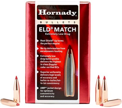 Hornady 6mm 109-Grain Extremely Low Drag-Match Reloading Rifle Bullets, 500 Rounds