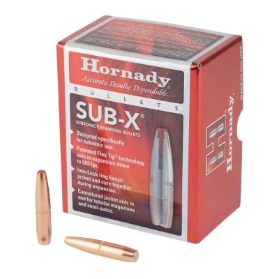 Hornady Sub-X .338 Caliber 307-Grain Reloading Rifle Bullets, 50 Rounds