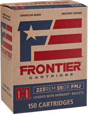 Frontier Cartridge Military Grade .223 Remington 55-Grain Full Metal Jacket Rifle Ammunition, 150 Rounds