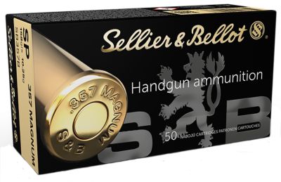 Sellier & Bellot .357 Magnum 158-Grain Soft Point Handgun Ammunition, 50 Rounds