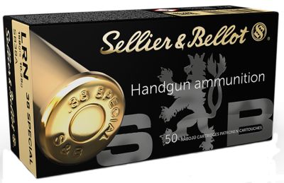 Sellier & Bellot .38 Special 158-Grain Lead Round Nose Handgun Ammunition, 50 Rounds