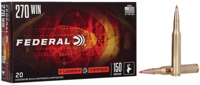 Federal .270 Win 150-Grain Fusion Tipped Rifle Ammunition, 20 Rounds