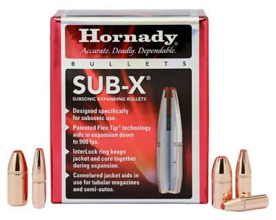 Hornady Sub-X .45 Caliber 410-Grain Subsonic-eXpanding Reloading Rifle Bullets, 50 Rounds