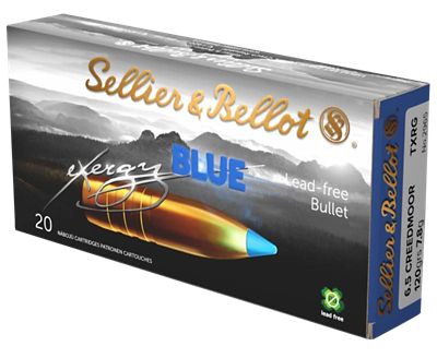 Sellier & Bellot eXergy 6.5 Creedmoor 120-Grain TAC-EX-Blue Rifle Ammunition, 20 Rounds