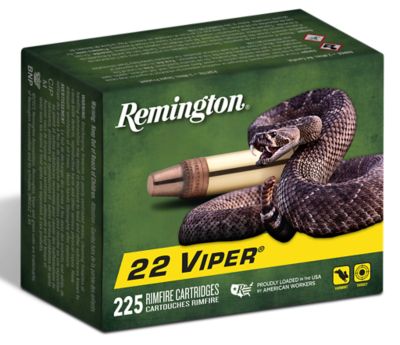Remington Ammunition Viper .22 Long Rifle 36-Grain Truncated Cone Solid Rimfire Ammunition, 225-Rounds