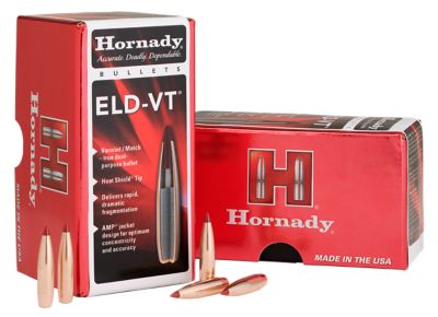 Hornady ELD-VT .25 Caliber 95-Grain Reloading Rifle Bullets, 100 Rounds