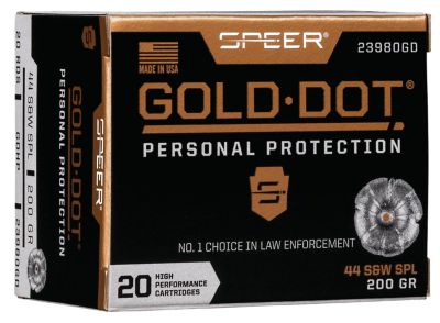 Speer Ammo Gold Dot Personal Protection .44 Special 200-Grain Hollow Point Handgun Ammunition, 20 Rounds