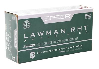 Speer Ammo Lawman Training .45 ACP 155-Grain SinterFire Frangible Handgun Ammunition, 50 Rounds